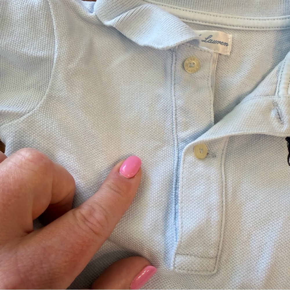 Ralph Lauren Baby Blue One Piece Polo size 6 months - Picture 3 of 6
